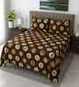 Maroon Floral 400 TC Cotton Super King Size Bedsheet with 2 Pilllow covers Essential Series Collection