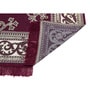 Maroon Floral Chenile 5 X 7 Feet Machine Made Carpet