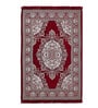 Maroon Floral Chenile 5 X 7 Feet Machine Made Carpet