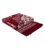 Maroon Floral Chenile 5 X 7 Feet Machine Made Carpet