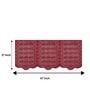Maroon Floral Polyester Net 5 Seater Sofa Cover