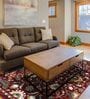Maroon Floral Polypropylene 5 ft X 7 ft Machine Made Carpet