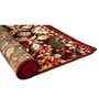Maroon Floral Polypropylene 5 ft X 7 ft Machine Made Carpet