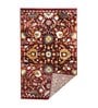 Maroon Floral Polypropylene 5 ft X 7 ft Machine Made Carpet