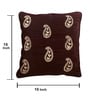 Maroon Traditional Velvet & Cotton 16 x 16 Inches Cushion Cover
