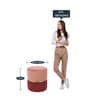 Maroon For Pink Pouffe In Maroon & Pink Colour