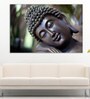 Buddha In Maroon Canvas Framed Art Print (33 x 21 Inches)