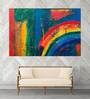 Abstract In Multicolour Canvas Framed Art Print (33 x 21 Inches)