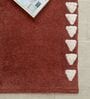 Maroon Geometric Hand Tufted 6 Ft X 4 Ft  Dhurrie