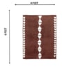 Maroon Geometric Hand Tufted 6 Ft X 4 Ft  Dhurrie