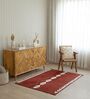 Maroon Geometric Hand Tufted 8 Ft X 5 Ft  Dhurrie