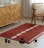 Maroon Geometric Hand Tufted 8 Ft X 5 Ft  Dhurrie