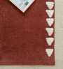 Maroon Geometric Hand Tufted 8 Ft X 5 Ft  Dhurrie