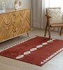 Maroon Geometric Hand Tufted 8 Ft X 5 Ft  Dhurrie