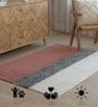Maroon Geometric Hand Tufted 9 Ft X 6 Ft  Dhurrie