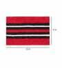 Maroon Geometric Microfibre 23x15 Inches AntiSkid Bath Mat