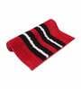 Maroon Geometric Microfibre 23x15 Inches AntiSkid Bath Mat