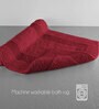 Maroon Solid Microfibre 24x16 Inches Bath Mat
