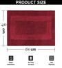 Maroon Solid Microfibre 24x16 Inches Bath Mat
