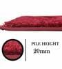 Maroon Geometric Microfibre 24x16 Inches AntiSkid Bath Mat