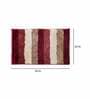 Maroon Geometric Microfibre 36x24 Inches AntiSkid Bath Mat