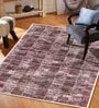 Maroon Geometric Nylon 3 ft x 5 ft Machine Made Carpet