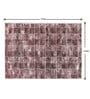 Maroon Geometric Nylon 3 ft x 5 ft Machine Made Carpet
