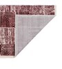Maroon Geometric Nylon 3 ft x 5 ft Machine Made Carpet