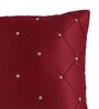 Maroon Polyester Geometric 16x16 inches Cushion Cover (5Pc)