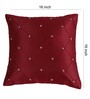 Maroon Polyester Geometric 16x16 inches Cushion Cover (5Pc)