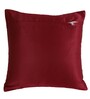 Maroon Polyester Geometric 16x16 inches Cushion Cover (5Pc)