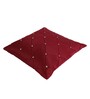 Maroon Polyester Geometric 16x16 inches Cushion Cover (5Pc)