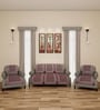 Maroon Geometric Polyester 5 Seater Sofa Cover