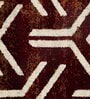 Maroon Geometric Polypropylene 2 x 5 Feet Machine Made Runner
