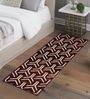 Maroon Geometric Polypropylene 2 x 5 Feet Machine Made Runner