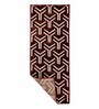 Maroon Geometric Polypropylene 2 x 5 Feet Machine Made Runner