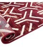 Maroon Geometric Polypropylene 4 ft x 6 ft Machine Made Carpet