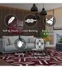 Maroon Geometric Polypropylene 4 ft x 6 ft Machine Made Carpet