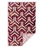 Maroon Geometric Polypropylene 3 ft x 5 ft Machine Made Carpet