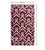 Maroon Geometric Polypropylene 3 ft x 5 ft Machine Made Carpet