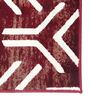 Maroon Geometric Polypropylene 4 ft x 6 ft Machine Made Carpet