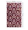Maroon Geometric Polypropylene 4 ft x 6 ft Machine Made Carpet