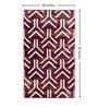 Maroon Abstract Polypropylene 5 ft x 7 ft Machine Made Carpet