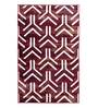 Maroon Abstract Polypropylene 5 ft x 7 ft Machine Made Carpet