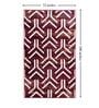 Maroon Abstract Polypropylene 6 ft x 9 ft Machine Made Carpet