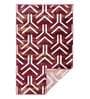 Maroon Abstract Polypropylene 6 ft x 9 ft Machine Made Carpet