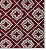 Maroon Geometrical Polyester 3 ft X 5 ft Machine Made Carpet