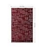 Maroon Geometrical Polyester 3 ft X 5 ft Machine Made Carpet