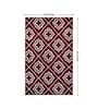 Maroon Geometrical Polyester 3 ft X 5 ft Machine Made Carpet