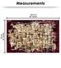 Maroon Abstract Polyester 3 ft x 5 ft Machine Made Carpet